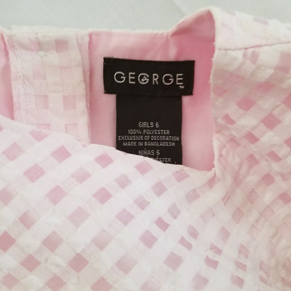 Pink checkered dress matching barrette - Picture 2 of 2